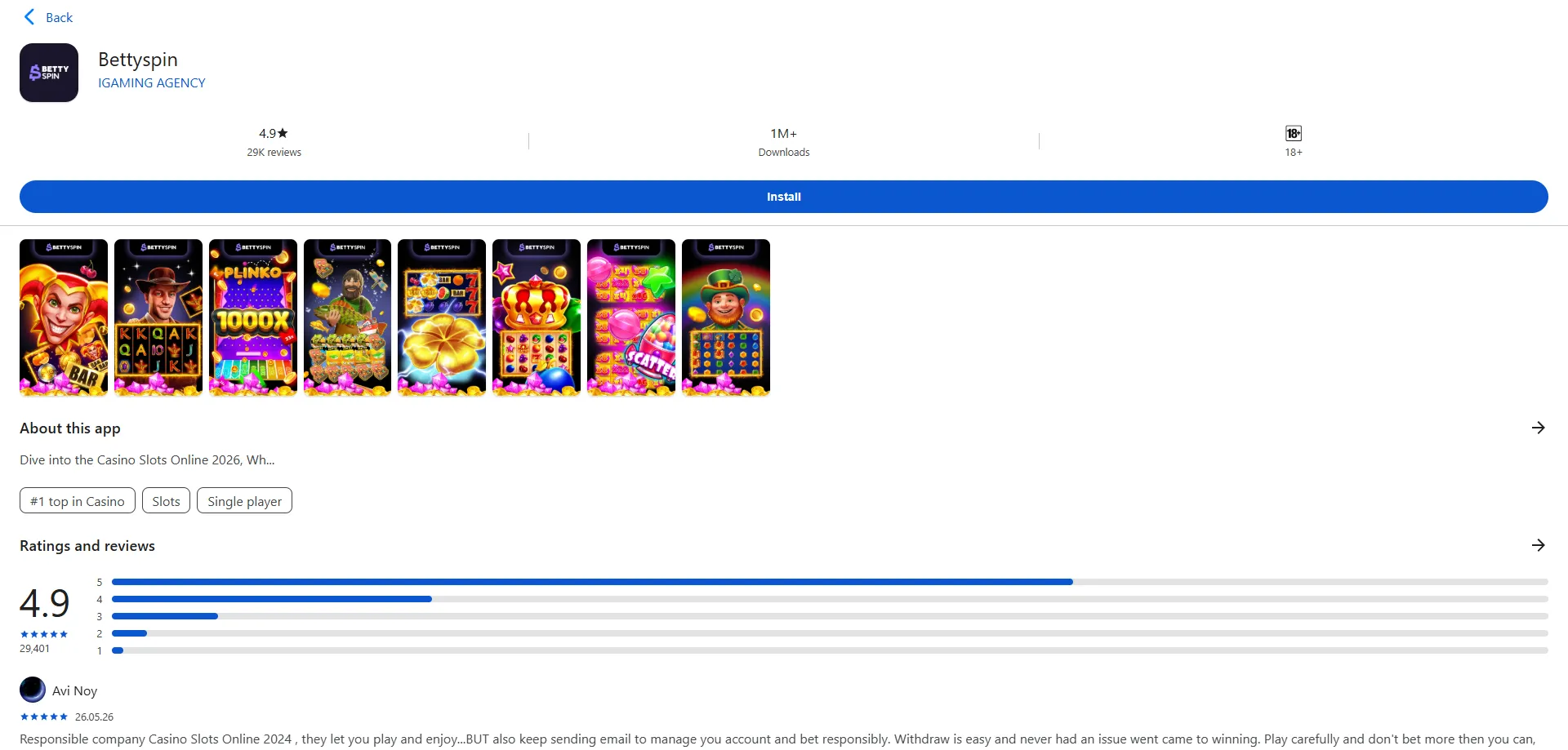 BettySpin Casino app mobile Android iPhone gioco ovunque